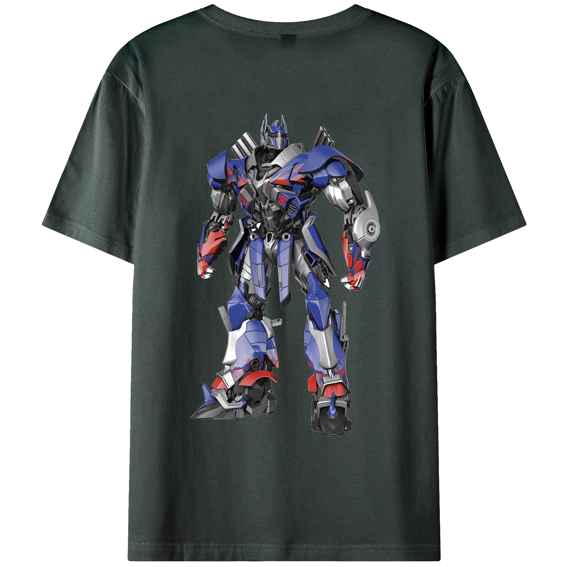 （画像用） Transformers トランスフォーマー 綿100％ メンズ半袖Tシャツ（バックプリント） 通気性